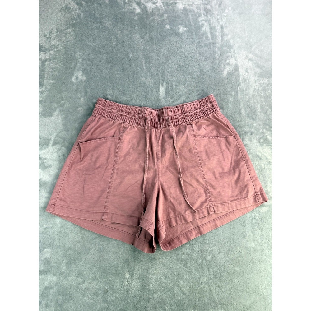 Ava & Viv Shorts Womens X Mauve Pink Space Dye Elastic Waist High Rise Summer